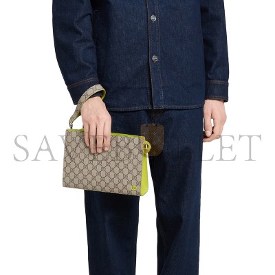 GUCCI BI-COLOR SMALL POUCH 768255FACQC9742 (26*18*6cm)