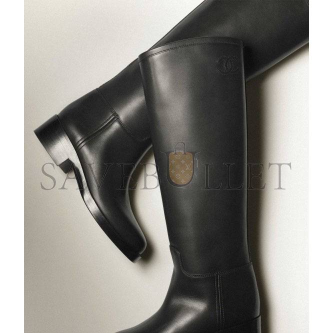 CHANEL HIGH BOOTS CALFSKIN BLACK G39212 X56669 94305