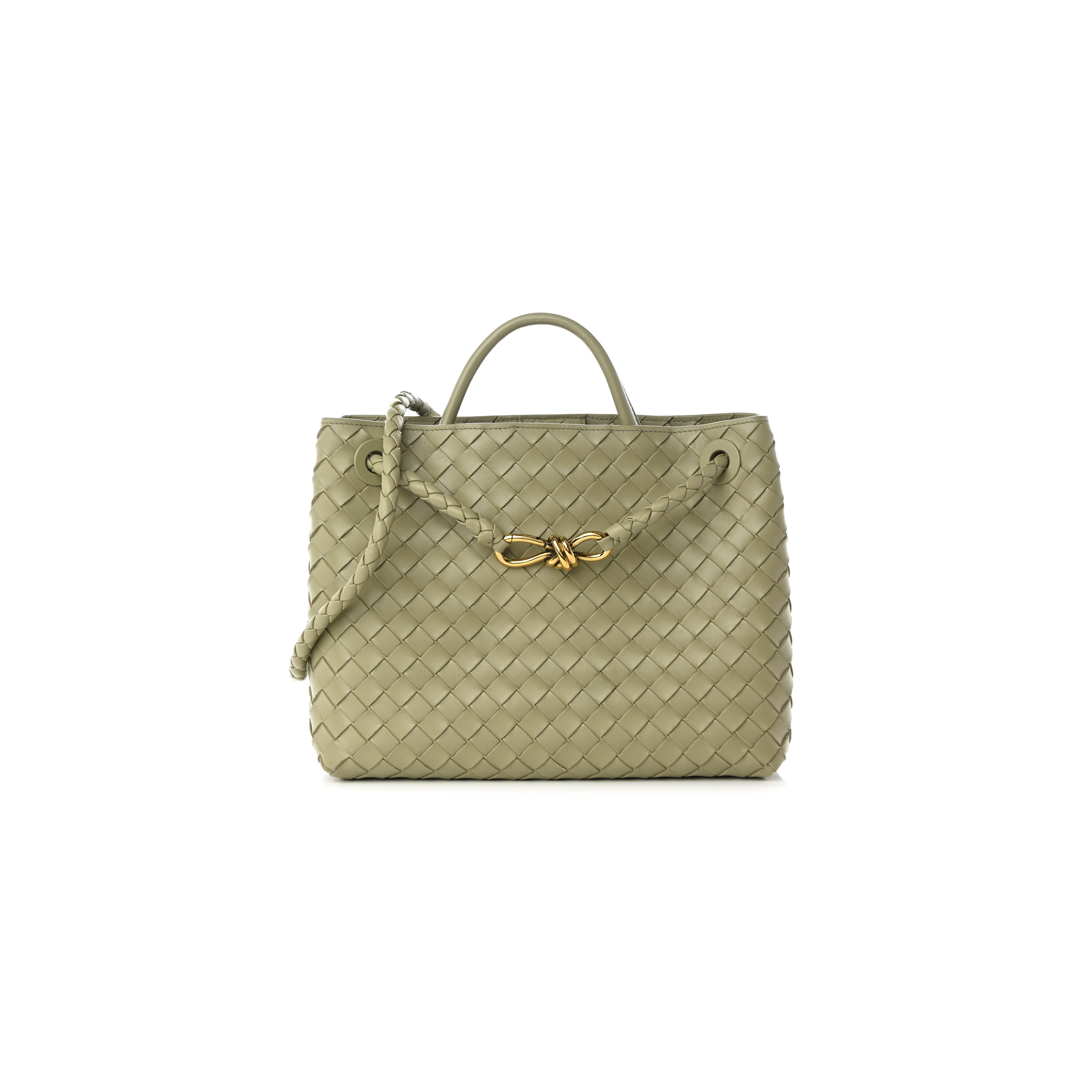 BOTTEGA VENETA NAPPA INTRECCIATO MEDIUM ANDIAMO SHOULDER BAG TRAVERTINE (32*25*11cm)