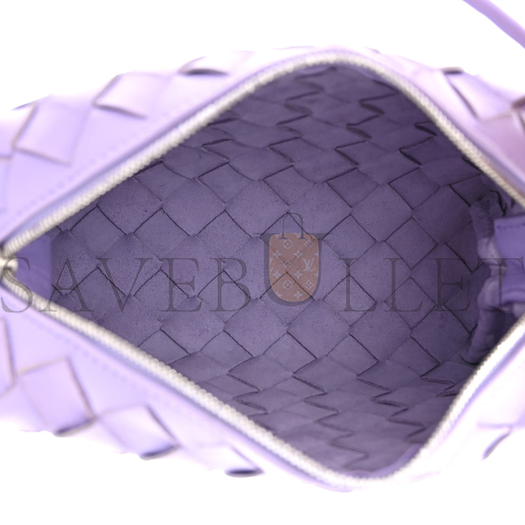 BOTTEGA VENETA NAPPA INTRECCIATO MINI LOOP CAMERA BAG WISTERIA  (17*11*7cm)