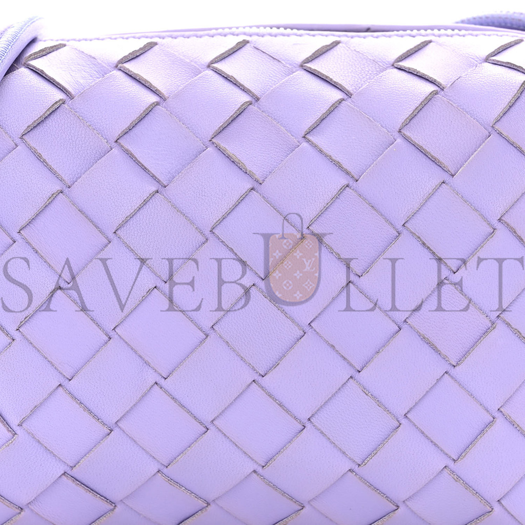 BOTTEGA VENETA NAPPA INTRECCIATO MINI LOOP CAMERA BAG WISTERIA  (17*11*7cm)