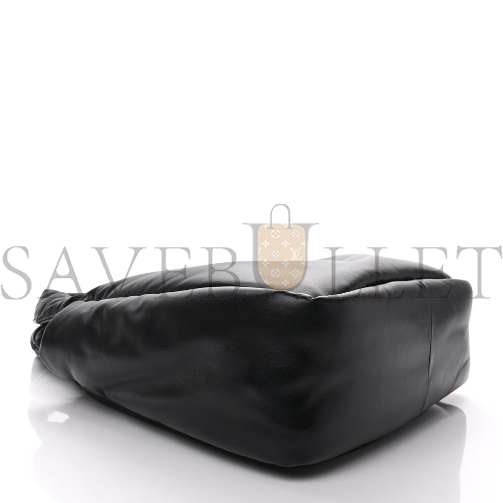 PRADA SOFT NAPPA MEDIUM PADDED SHOULDER BAG BLACK (30*25*11cm)