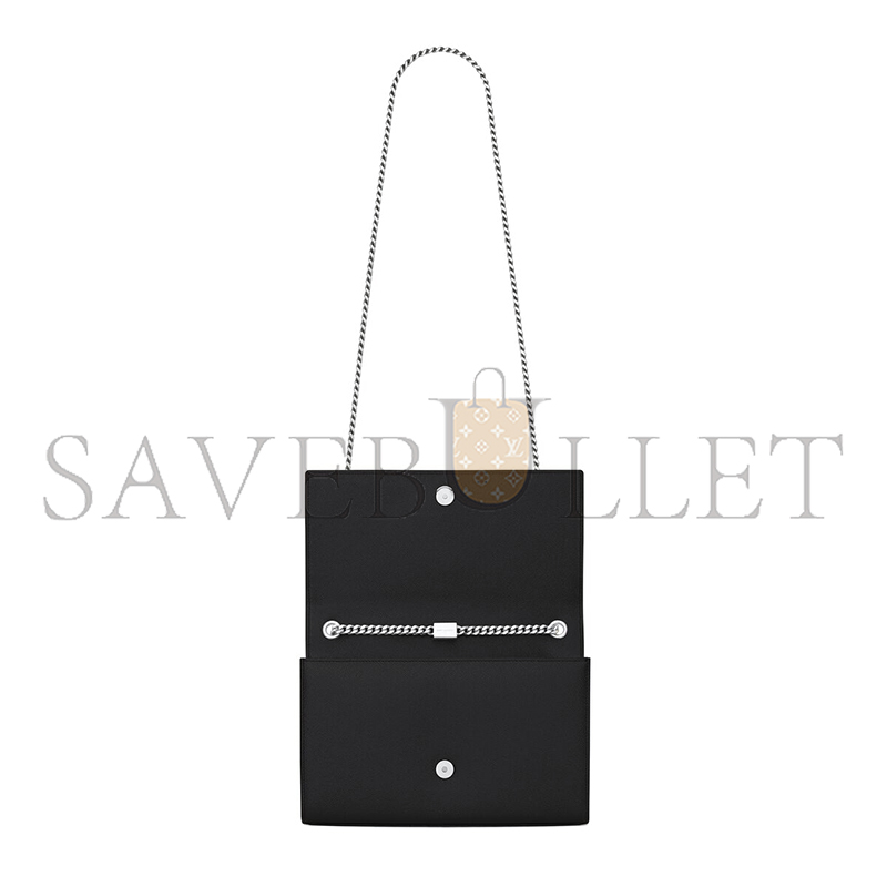 YSL KATE MEDIUM IN GRAIN DE POUDRE EMBOSSED LEATHER 364021BOW0N1000 (24*14.5*5.5cm)