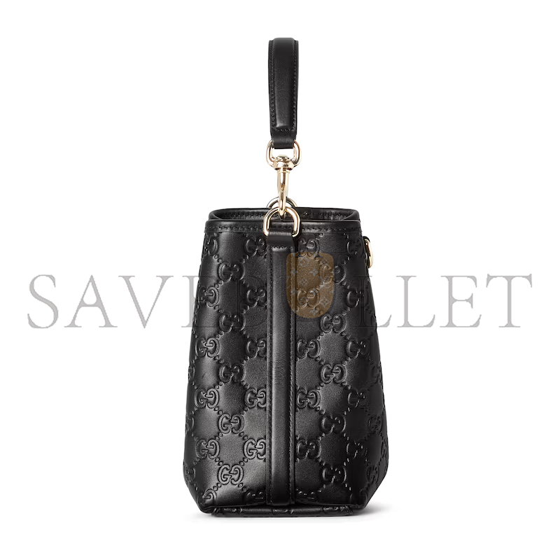 GUCCI GG EMBLEM SMALL BUCKET BAG ‎815118AAFDV1000 (19*18*11cm)