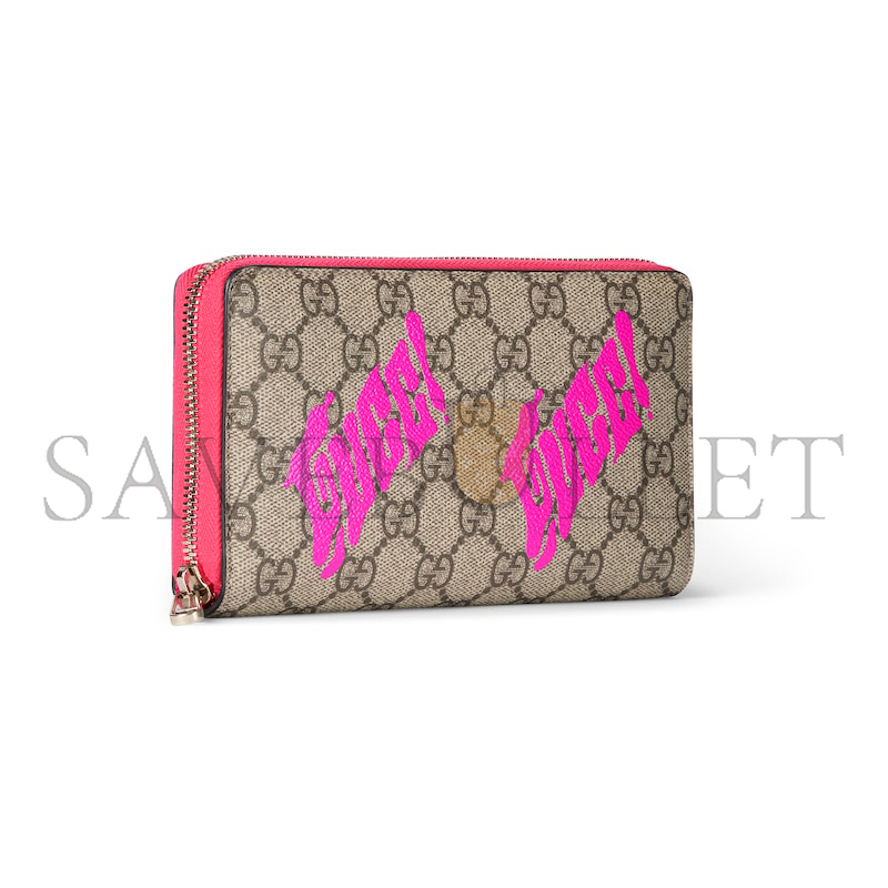 GUCCI BI-COLOR ZIP AROUND WALLET WITH PRINT ‎‎835324FAEQX9774 (19*10.5*2.5cm)