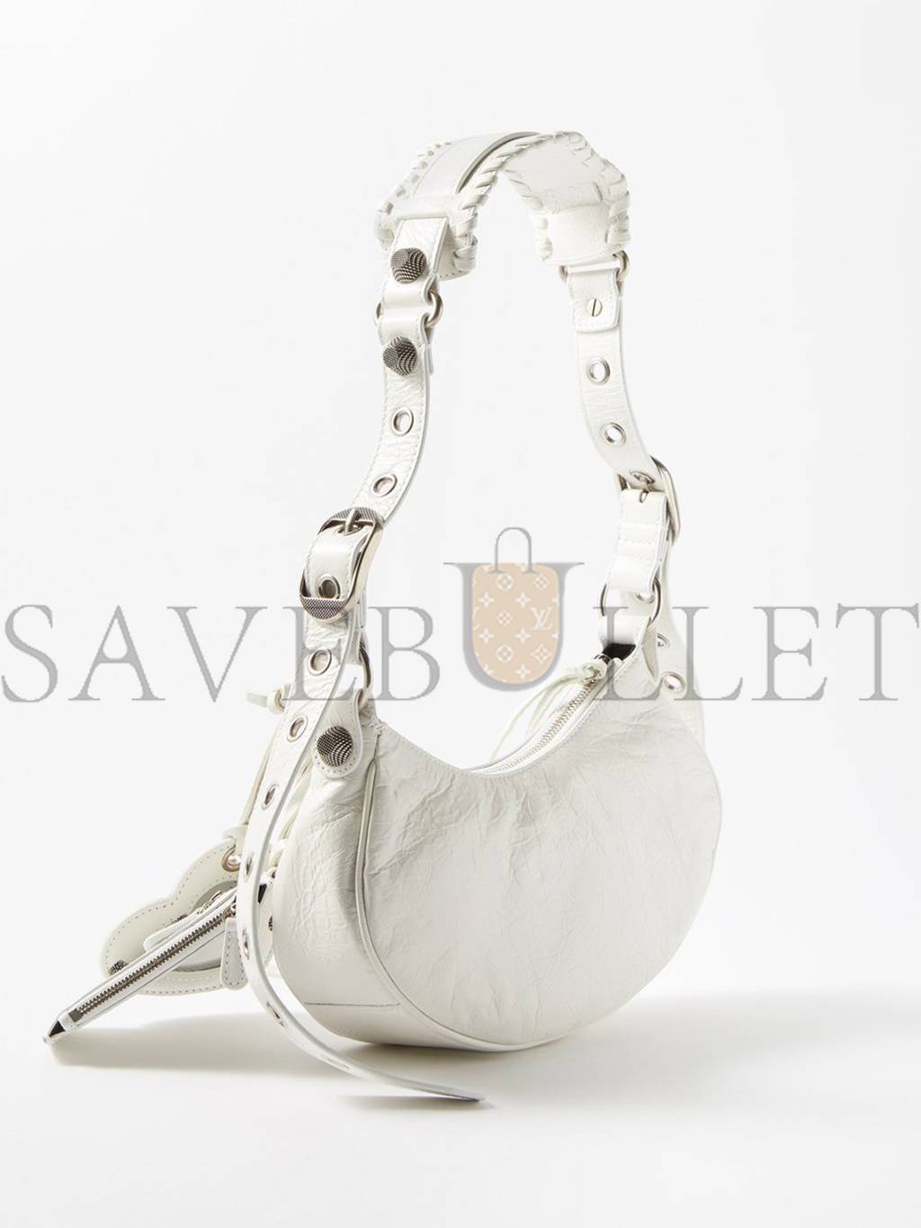 BALENCIAGA WHITE CAGOLE XS LEATHER SHOULDER BAG  MATCHESFASHION US (24*13.5*5.4cm)