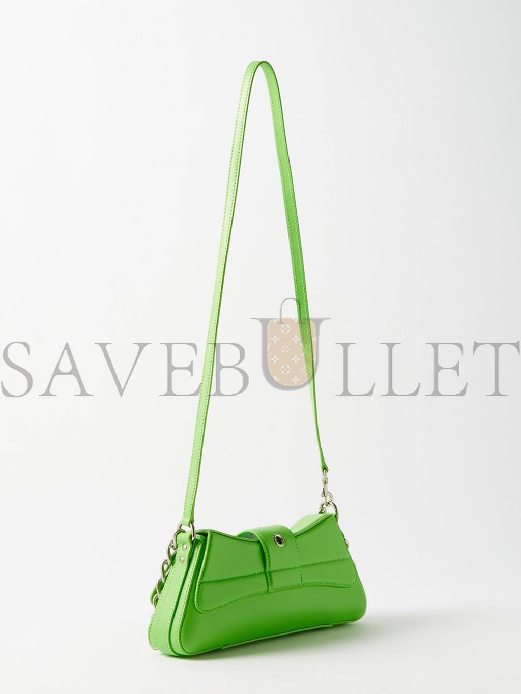 BALENCIAGA GREEN LINDSAY S LEATHER SHOULDER BAG MATCHESFASHION US (28*11*5cm)