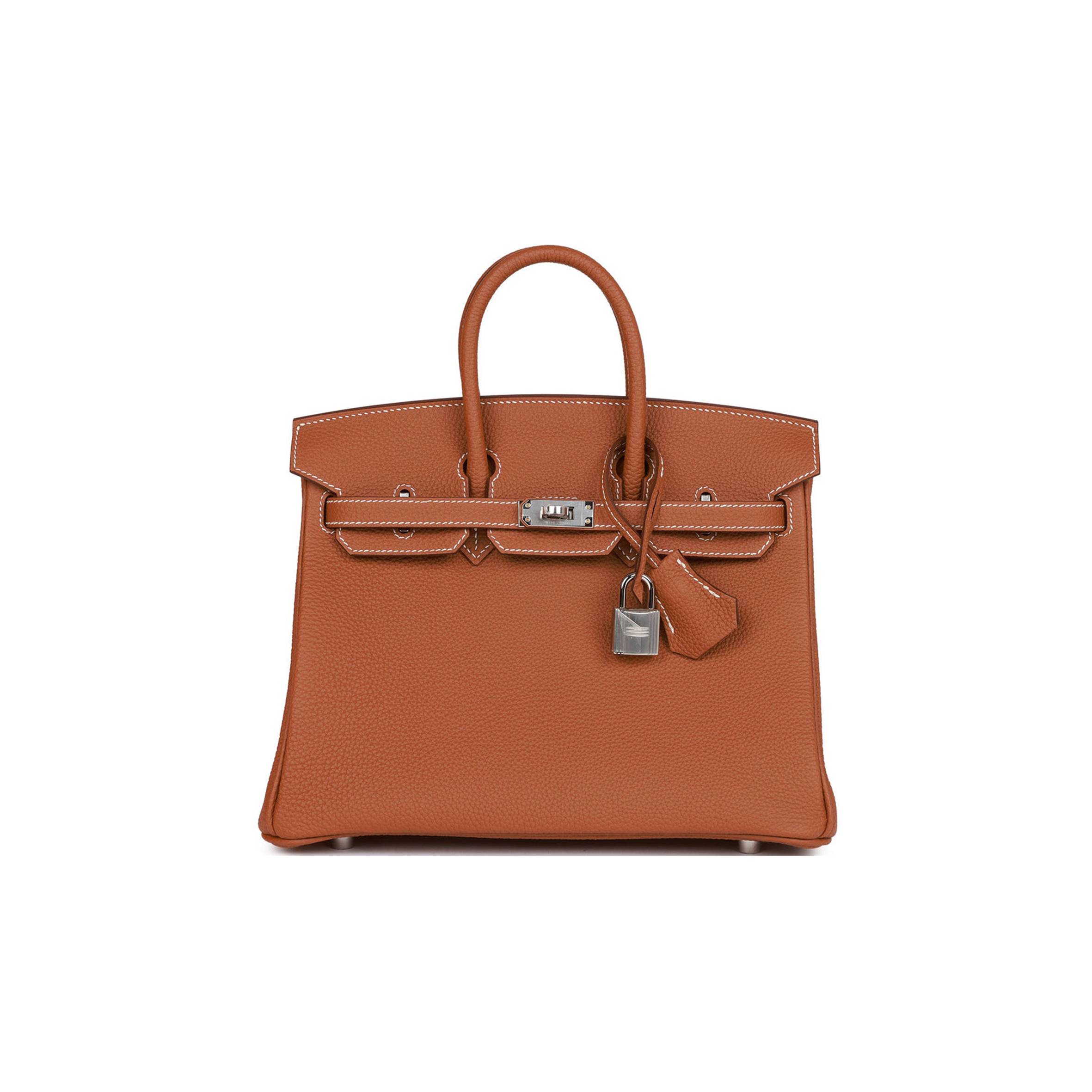 HERMES BIRKIN 25 GOLD TOGO PALLADIUM HARDWARE HANDMADE (25cm)