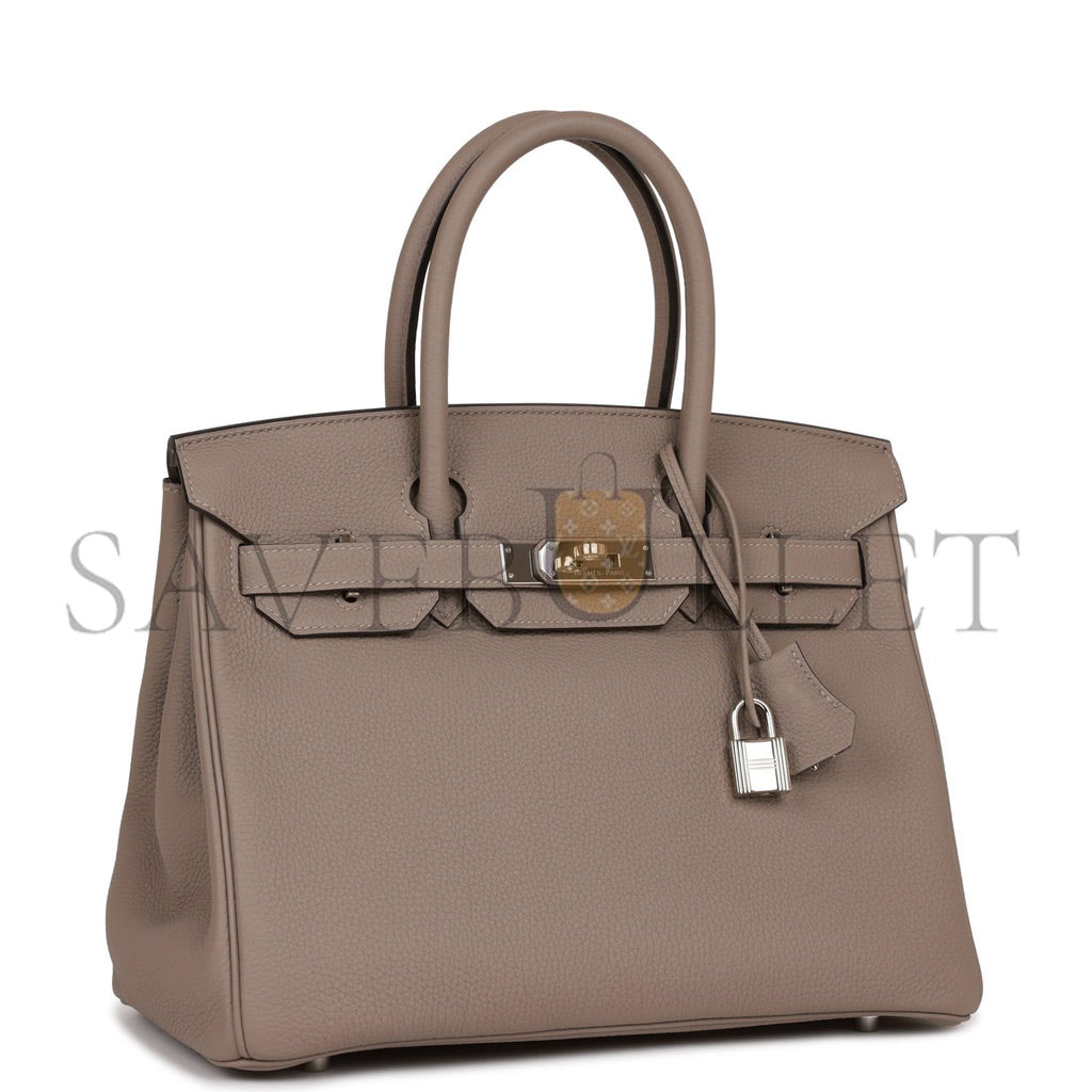 HERMES BIRKIN 30 GRIS ASPHALTE TOGO PALLADIUM HARDWARE (30cm)