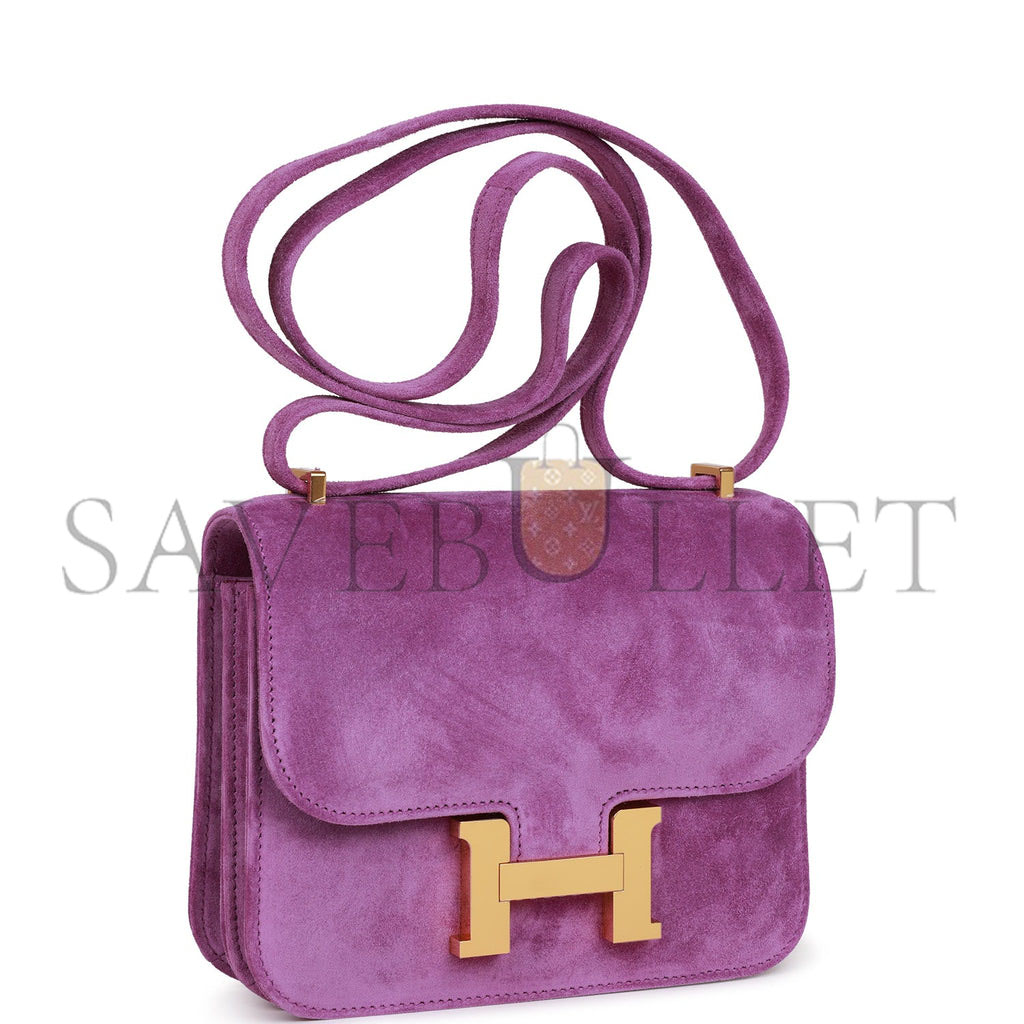 HERMES CONSTANCE 18 VIOLET DOBLIS GOLD HARDWARE 39793238179934 (18cm)