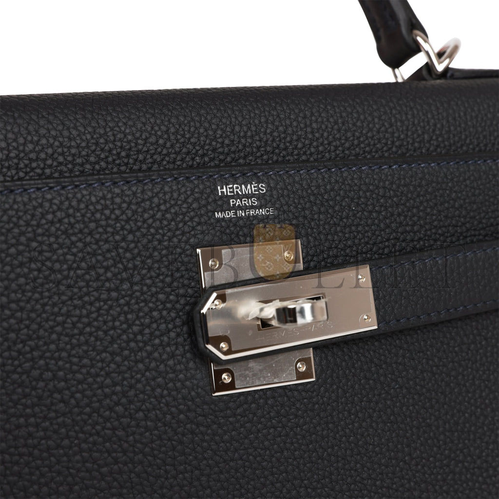 HERMES KELLY RETOURNE 28 CABAN TOGO PALLADIUM HARDWARE (28*22*10cm)