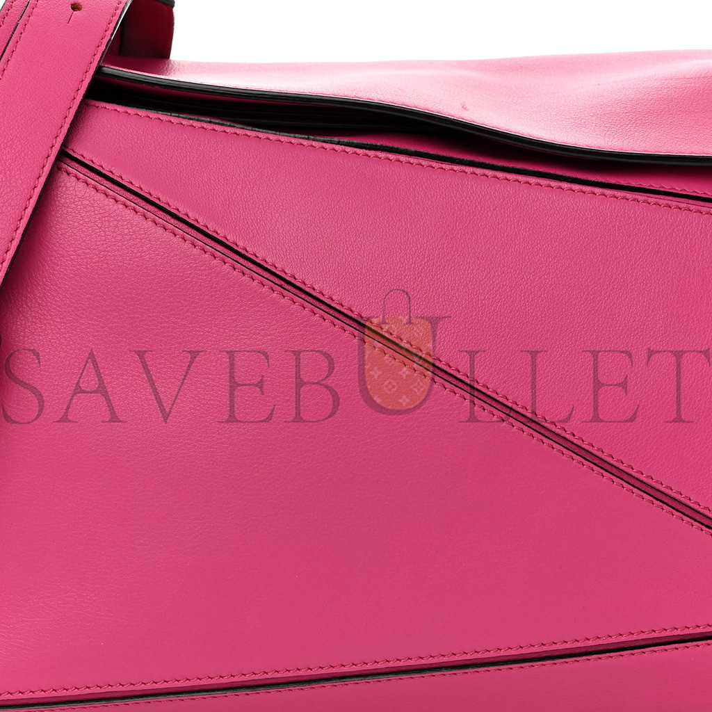 LOEWE CALFSKIN MEDIUM PUZZLE BAG FUCHSIA (29*18*12cm)