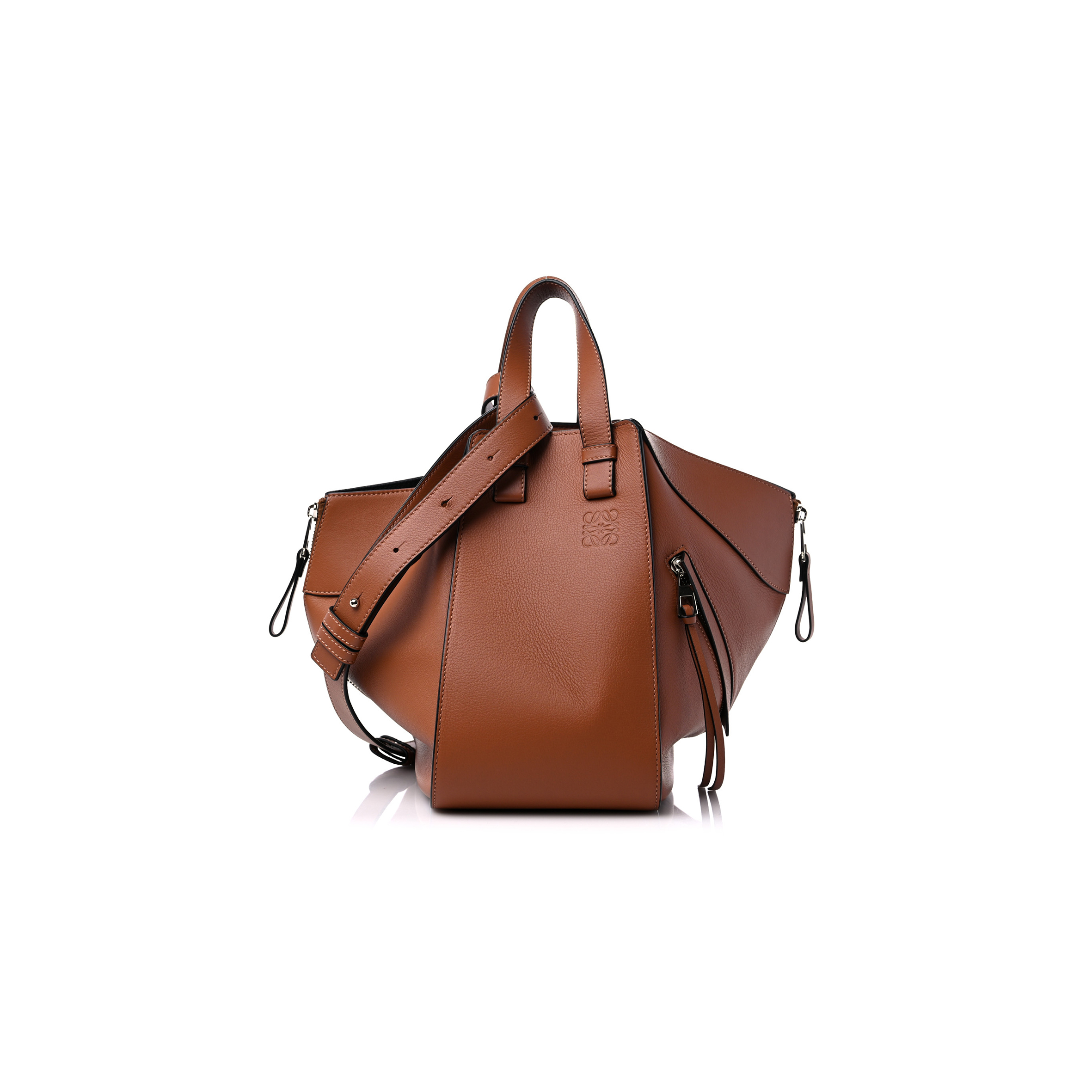 LOEWE CALFSKIN SMALL HAMMOCK SHOULDER BAG TAN (30*25*13.5cm)