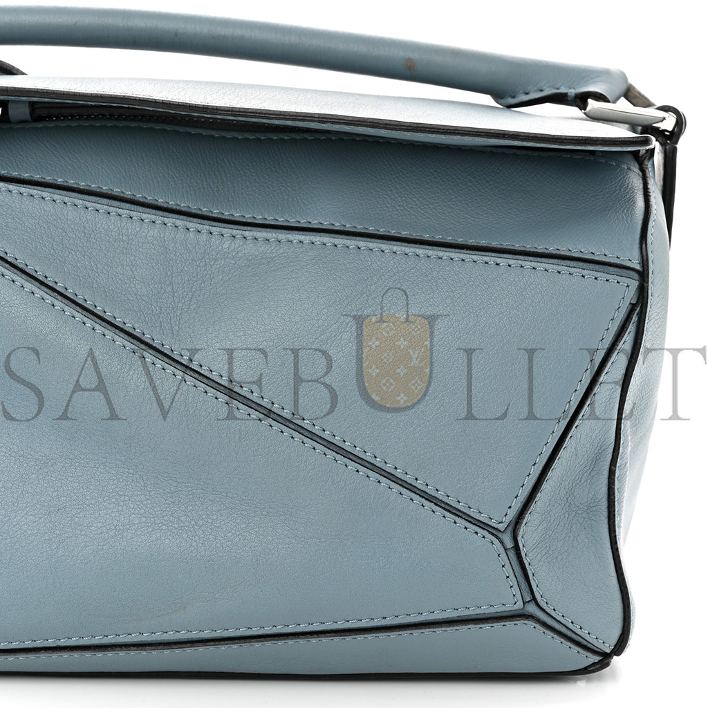 LOEWE CALFSKIN SMALL PUZZLE BAG STONE BLUE (24*16.5*10.5cm)