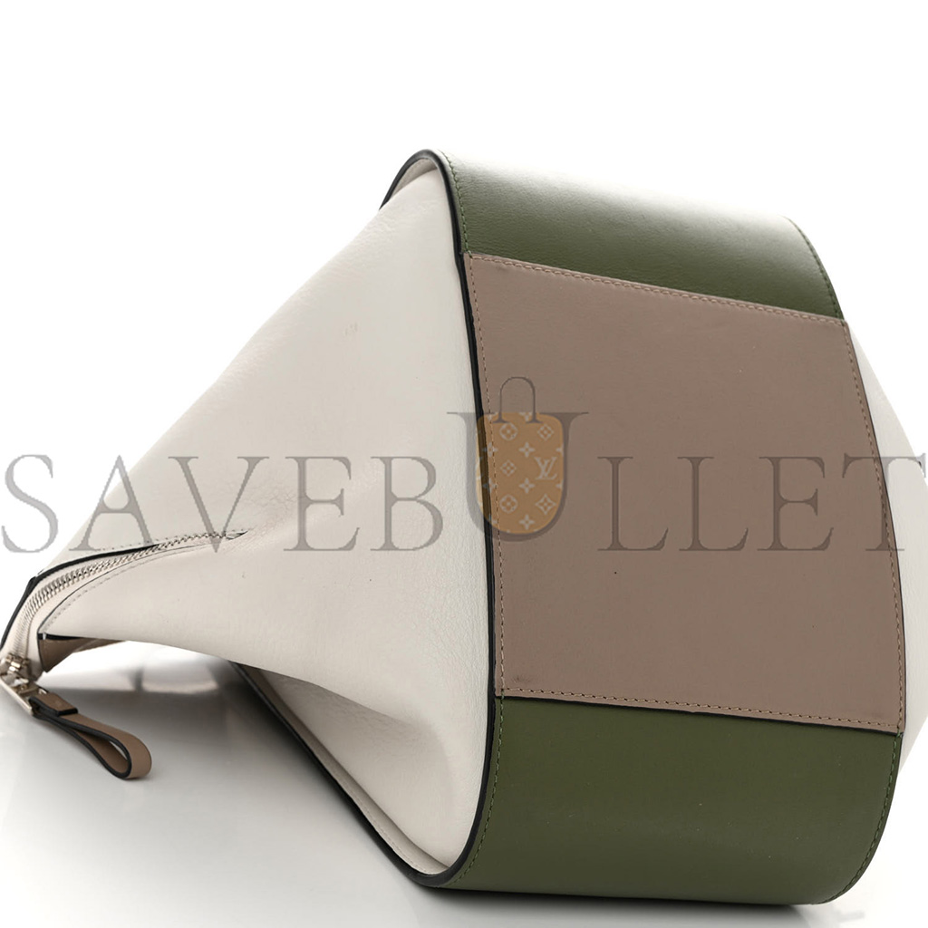 LOEWE CALFSKIN SMALL HAMMOCK SHOULDER BAG AVOCADO GREEN SAND (27*23*14cm)