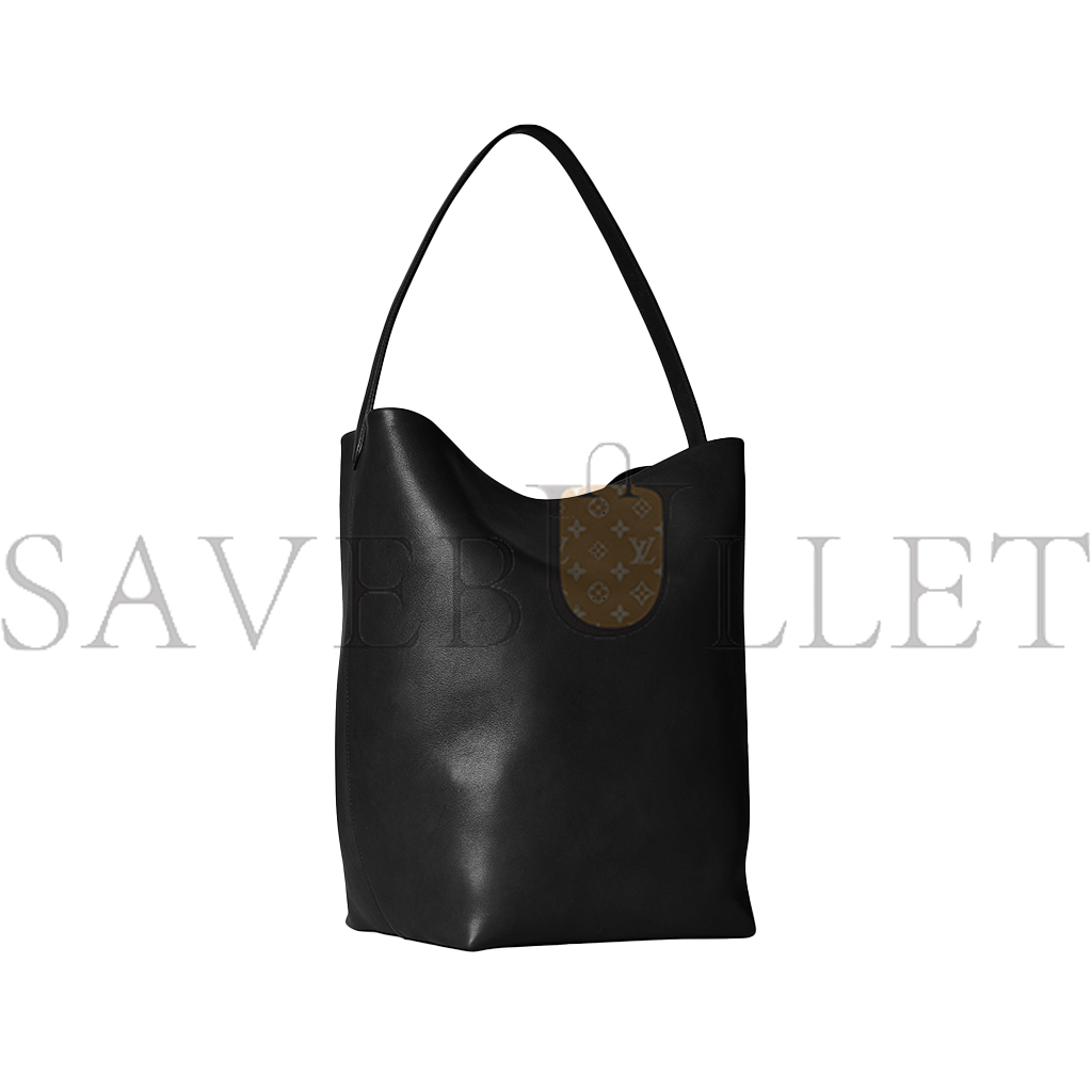 THE ROW LARGE NS PARK TOTE BAG IN LEATHER BLACK W1273L72BLPL (38*43*20cm)