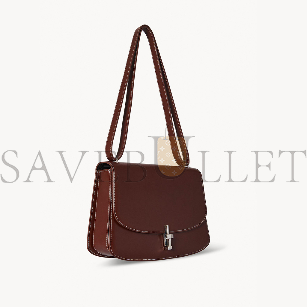 THE ROW SOFIA 10.00 SHOULDER BAG IN LEATHER CHERRY WOOD W1570L60CHYWD (25*18*8cm) THE ROW SOFIA 10.00 SHOULDER BAG IN LEATHER CHERRY WOOD W1570L60CHYWD (25*18*8cm)
