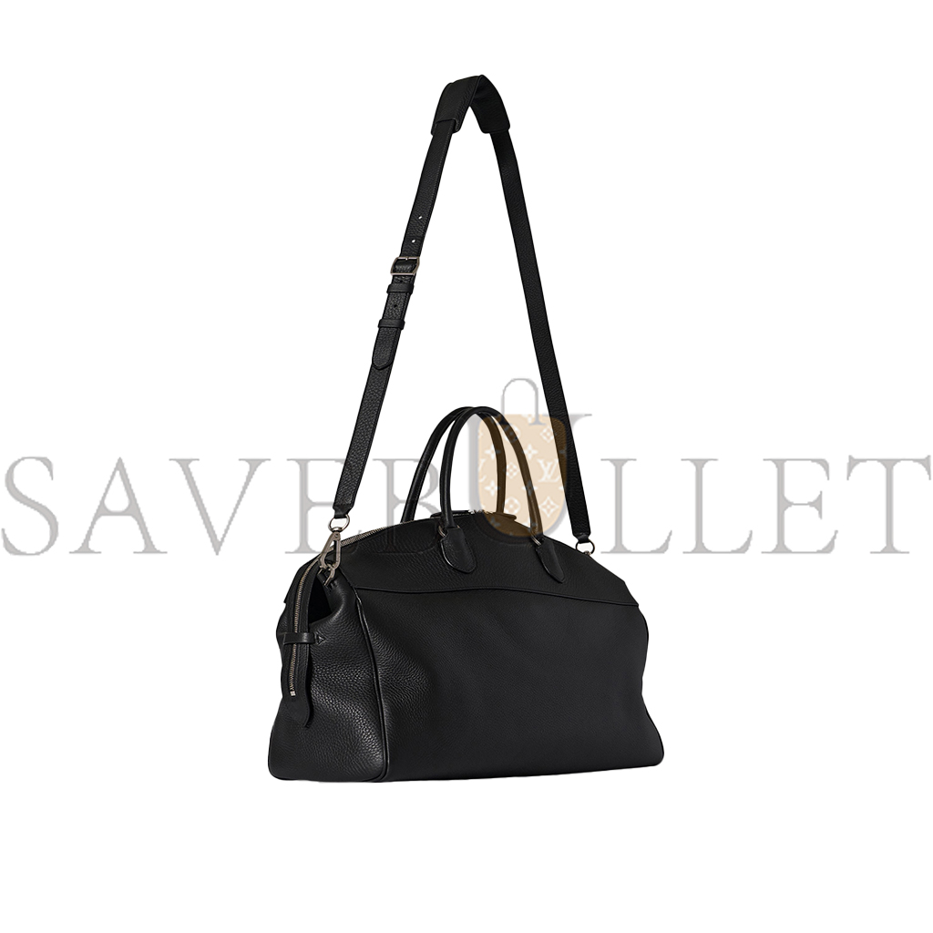 THE ROW GEORGE DUFFLE IN LEATHER BLACK W1630L129BAS (43*18*30cm)