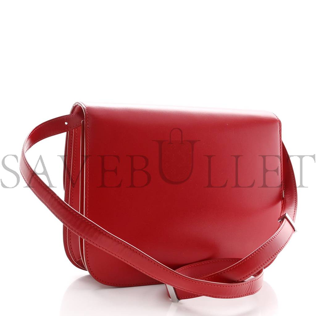 CELINE BOX CALFSKIN MEDIUM CLASSIC BOX FLAP BAG RED (23*18*6cm)