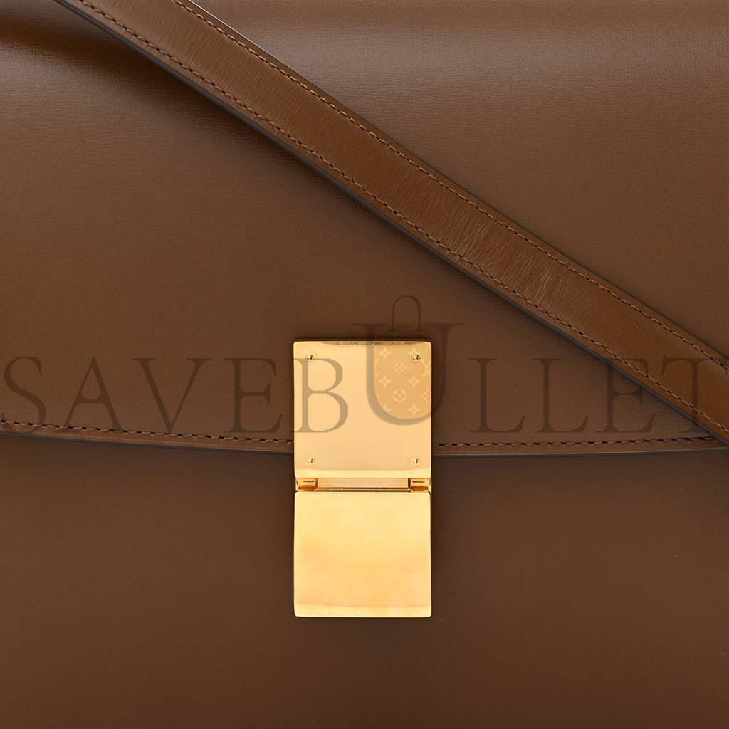 CELINE BOX CALFSKIN MEDIUM CLASSIC BOX FLAP BAG CAMEL (23*20*6cm)