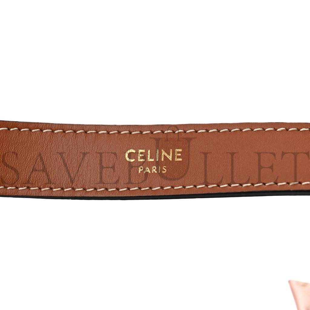 CELINE TRIOMPHE CANVAS CALFSKIN AVA SHOULDER BAG TAN (25*18*8cm)