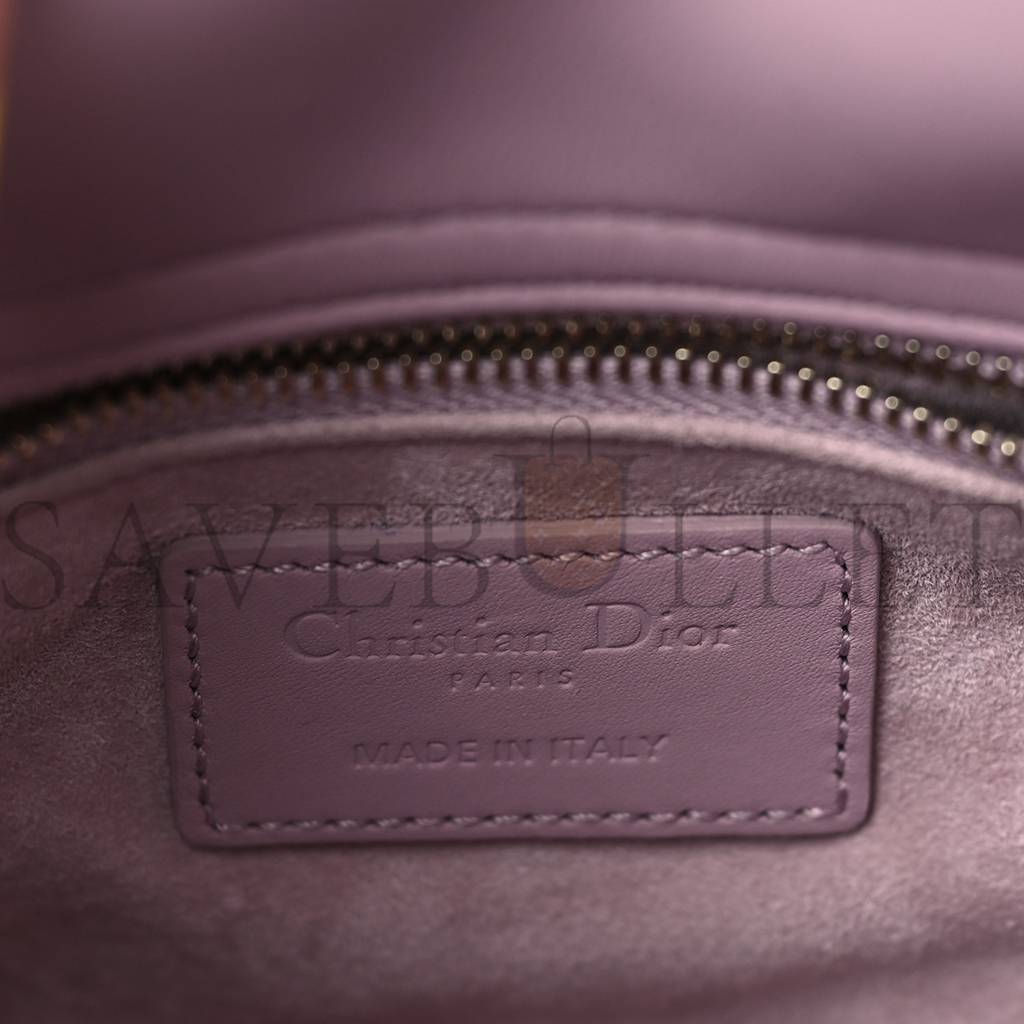 DIOR ULTRA MATTE CALFSKIN CANNAGE MINI LADY DIOR LAVENDER (17*15*7.6cm)