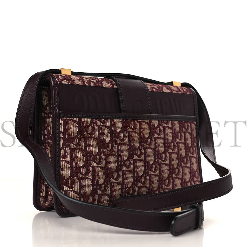 DIOR OBLIQUE 30 MONTAIGNE FLAP BAG BURGUNDY (24*17*6.4cm)