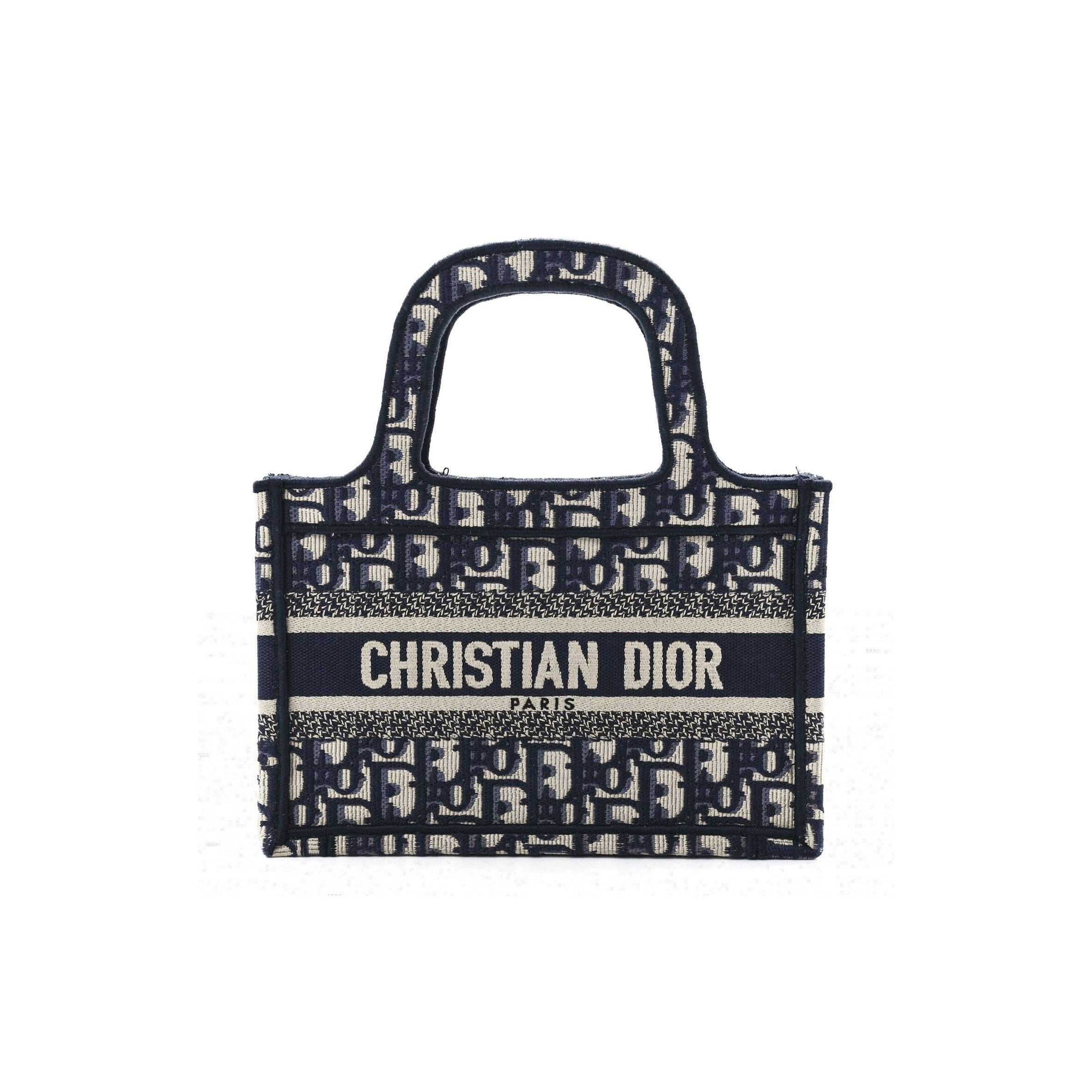 DIOR OBLIQUE MINI BOOK TOTE BLUE MULTICOLOR (23*15*6.4cm)